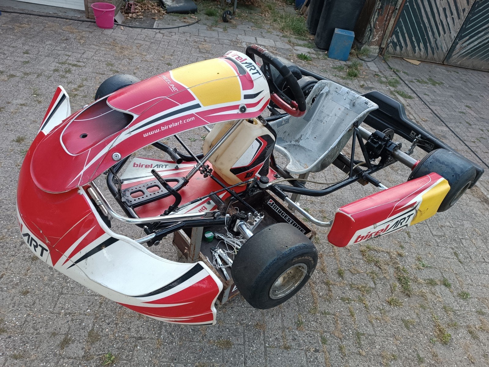 Birel kart, Ophalen, Gebruikt, Kart