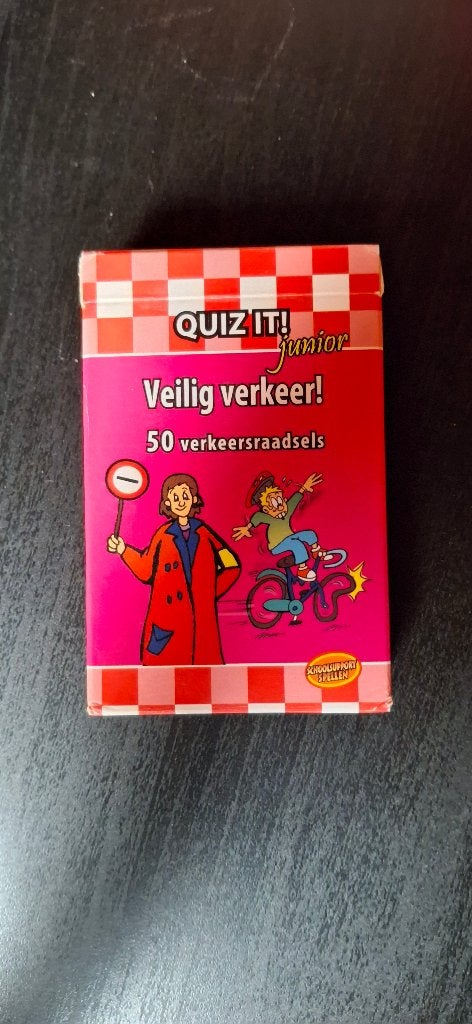 Quiz It! Junior Veilig Verkeer! 50 Verkeersraadsels, Een of twee spelers, Ophalen of Verzenden, Gebruikt, Schoolsupport Spellen
