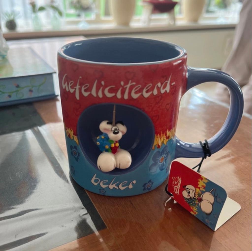 Nieuwe Diddl Gefeliciteerd beker, Verzamelen, Diddl, Ophalen of Verzenden, Diddl, Nieuw, Servies