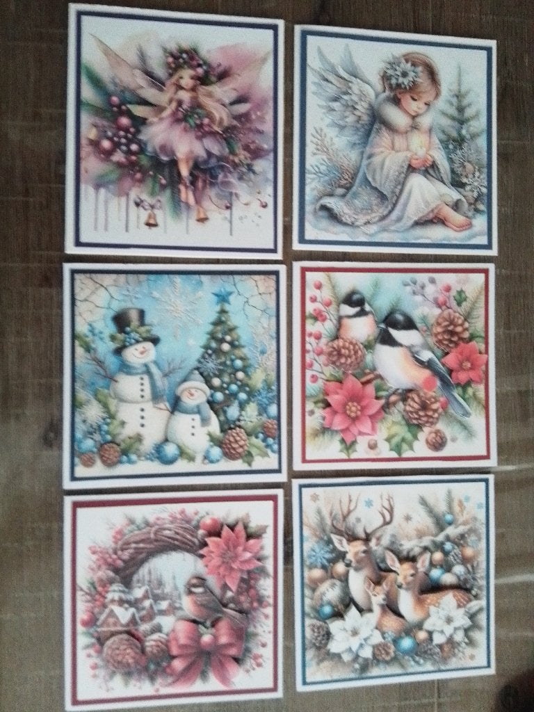 Kerstkaarten 6 stuks, Ophalen, Nieuw, Kerst