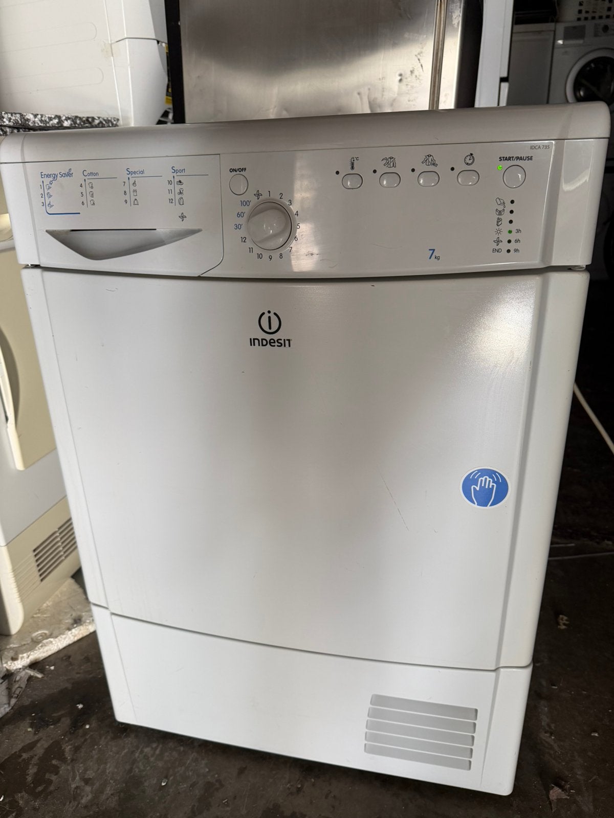 Indesit 7kg condens droger ken eventueel bezorgd worden., Ophalen, 6 tot 8 kg, Gebruikt, Minder dan 85 cm