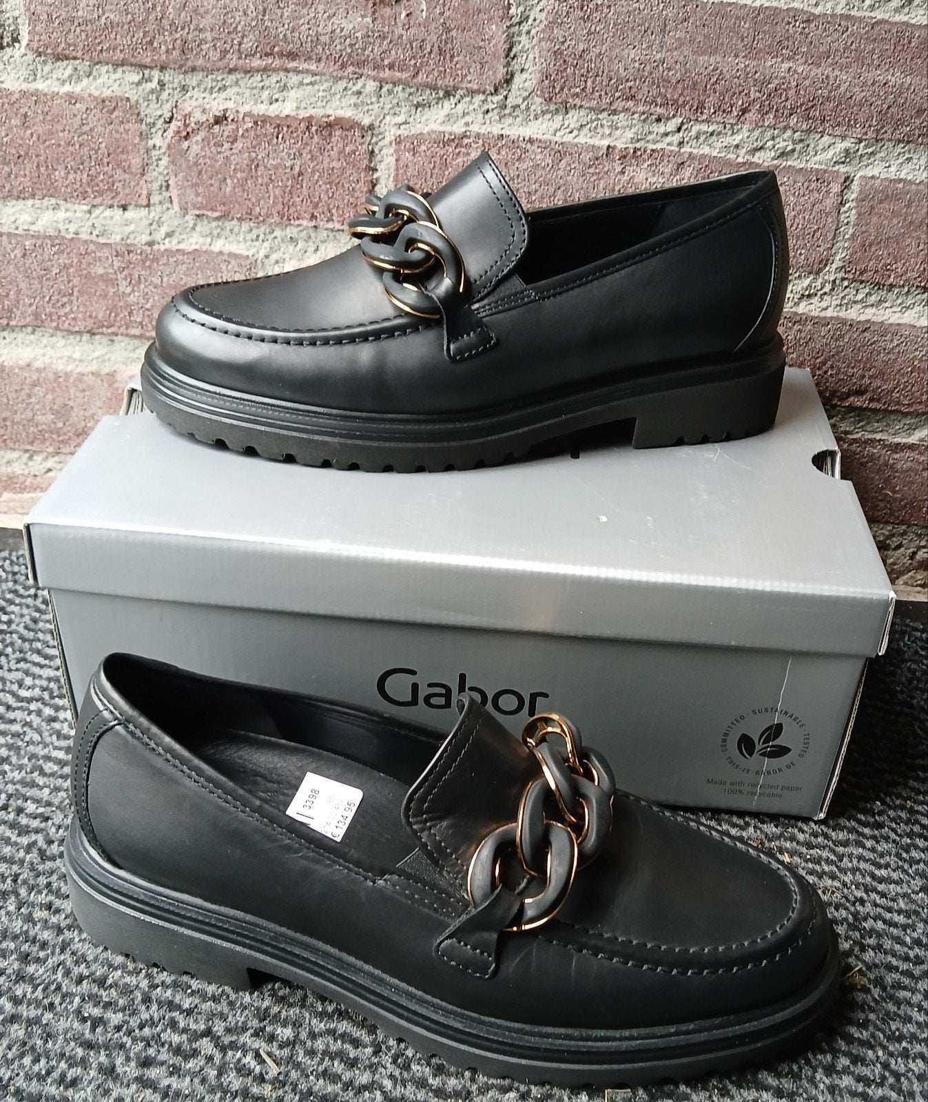Nieuwe Gabor instappers, zwart, maat 38 (H-wijdte), Gabor, Nieuw, Ophalen of Verzenden, Instappers