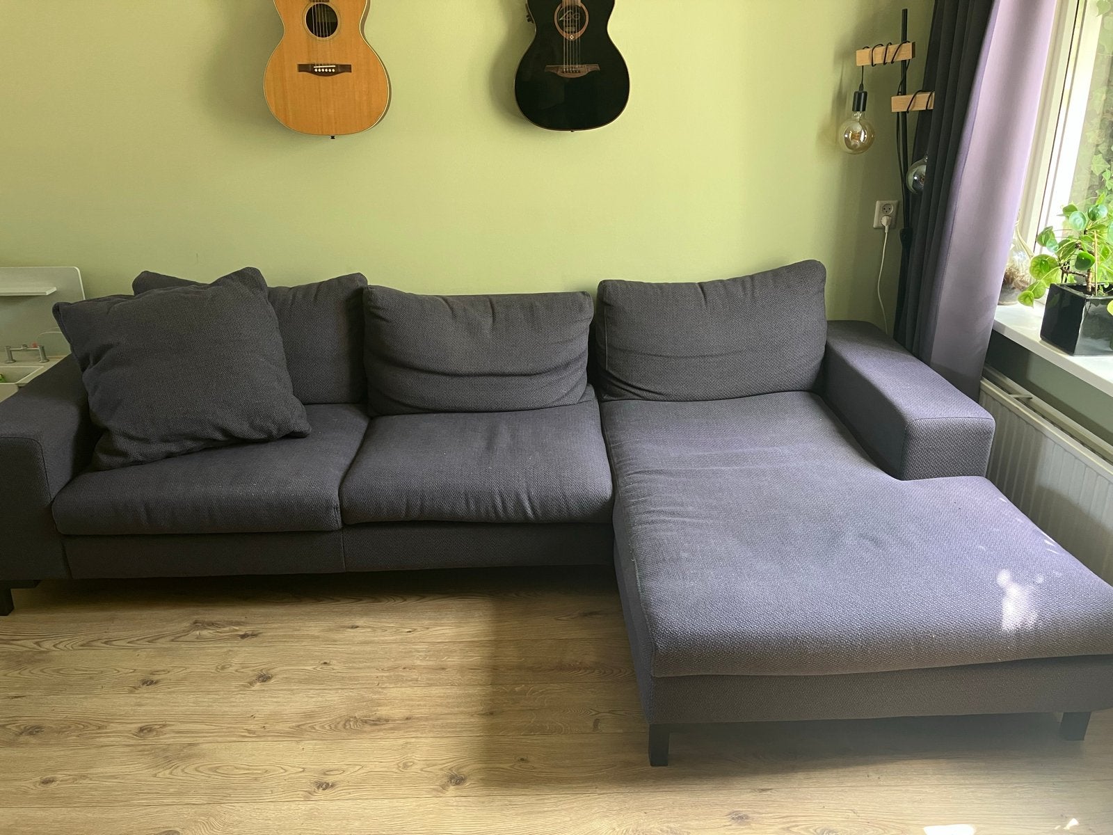 Hoekbank met chaise longue, Ophalen, 250 tot 300 cm, Gebruikt, Hoekbank