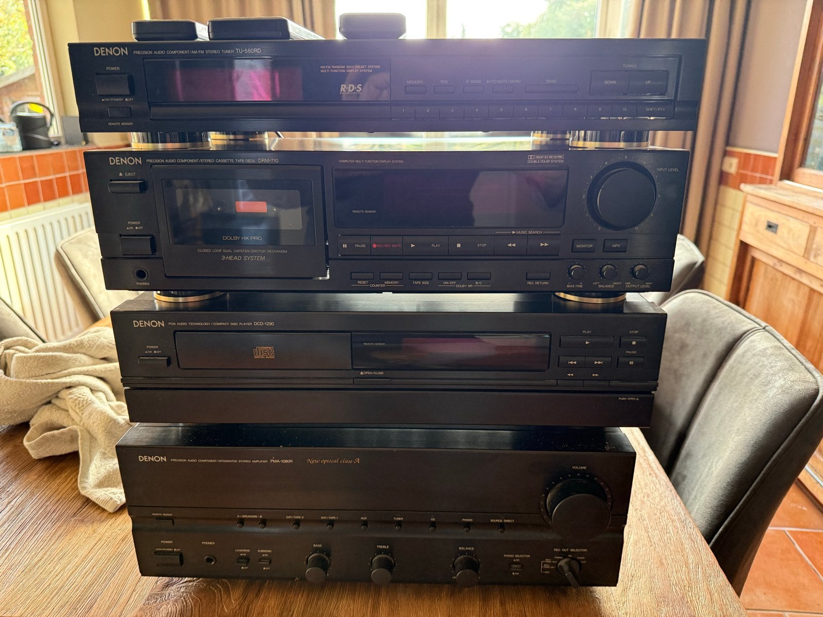 Denon Hifi Set - Versterker, CD-speler, Cassettedeck, Tuner, Ophalen, Gebruikt, Cassettedeck, Denon