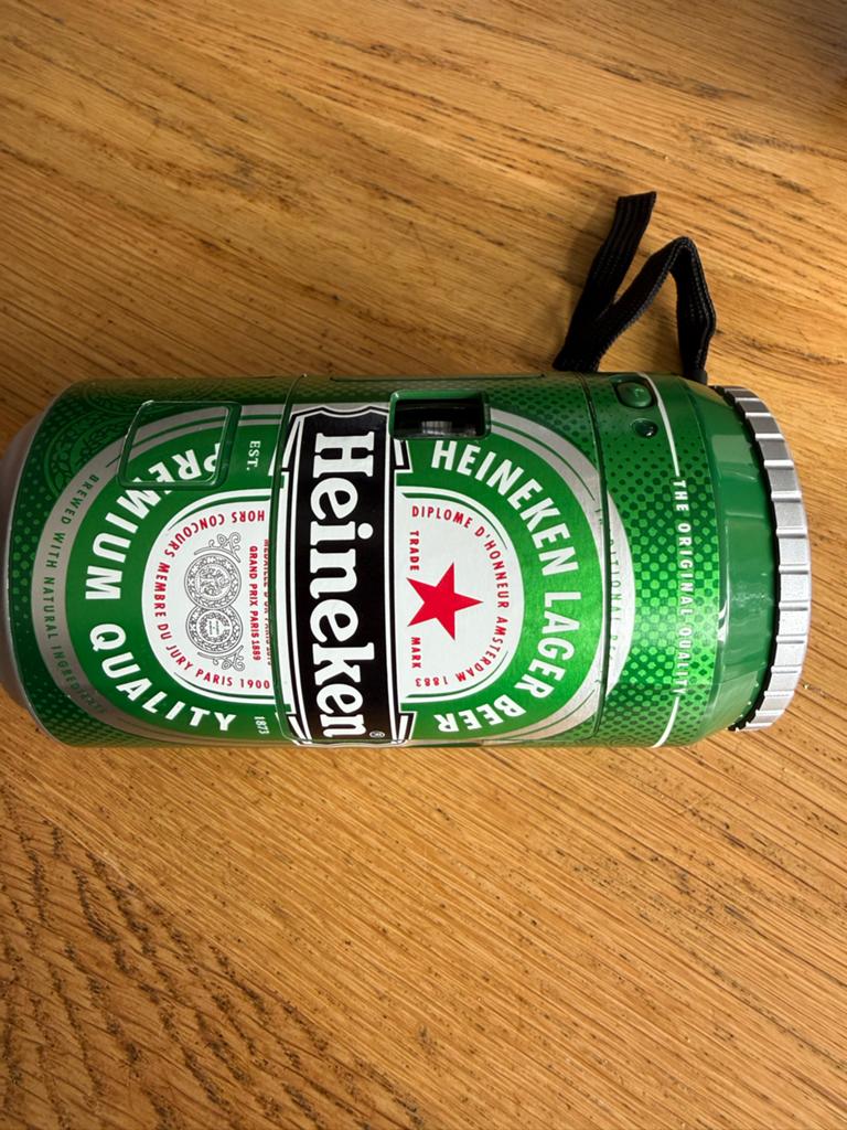 Heineken Blik Camera - Unieke Compact Camera, Ophalen of Verzenden, Nieuw, Compact, Overige Merken