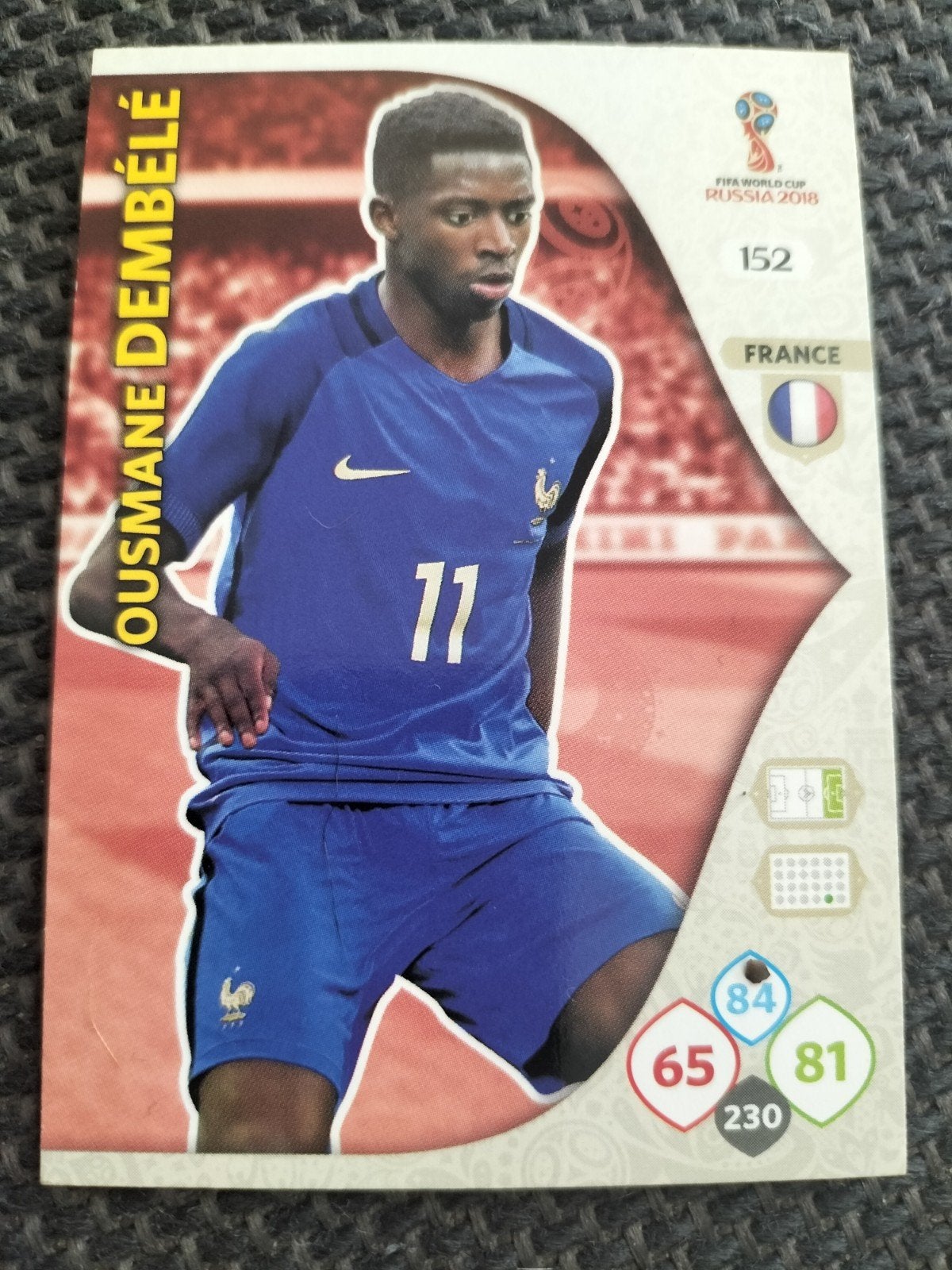 Ousmane Dembélé FIFA World Cup Russia 2018 Panini Adrenalyn, Ophalen of Verzenden