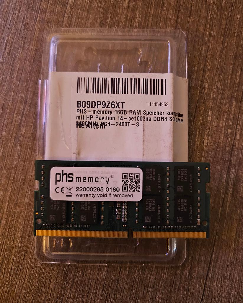 PHS 16GB Sodimm DDR4 (nieuw), Computers en Software, RAM geheugen, Ophalen, DDR4, Nieuw, Laptop