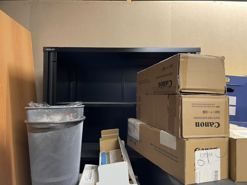 Grote Stalen Bisley Kantoorkast / Archiefkast, Huis en Inrichting, Ophalen, Gebruikt, 25 tot 50 cm