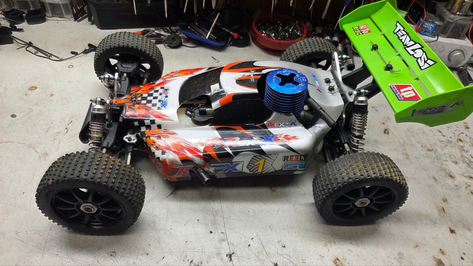 te koop mooie reely rex, Gebruikt, Ophalen of Verzenden, Schaal 1:8, Nitro