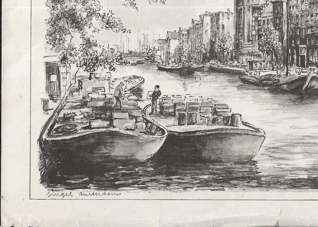 Amsterdam Singel Brobbel, Ophalen of Verzenden, 1920 tot 1940, Ongelopen, Noord-Holland