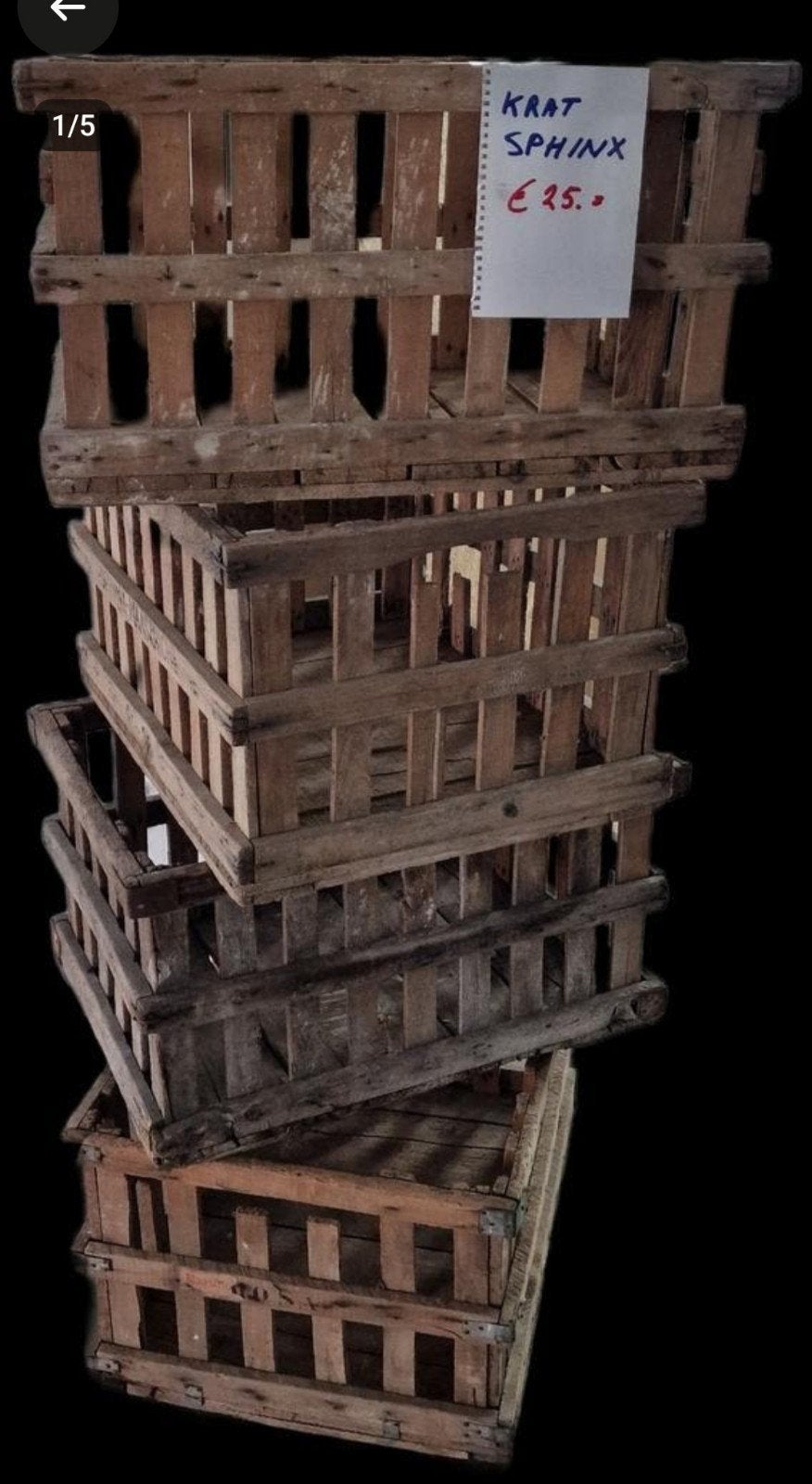 Oude kratten Sphinx, Société Céramique Maastricht, Ophalen