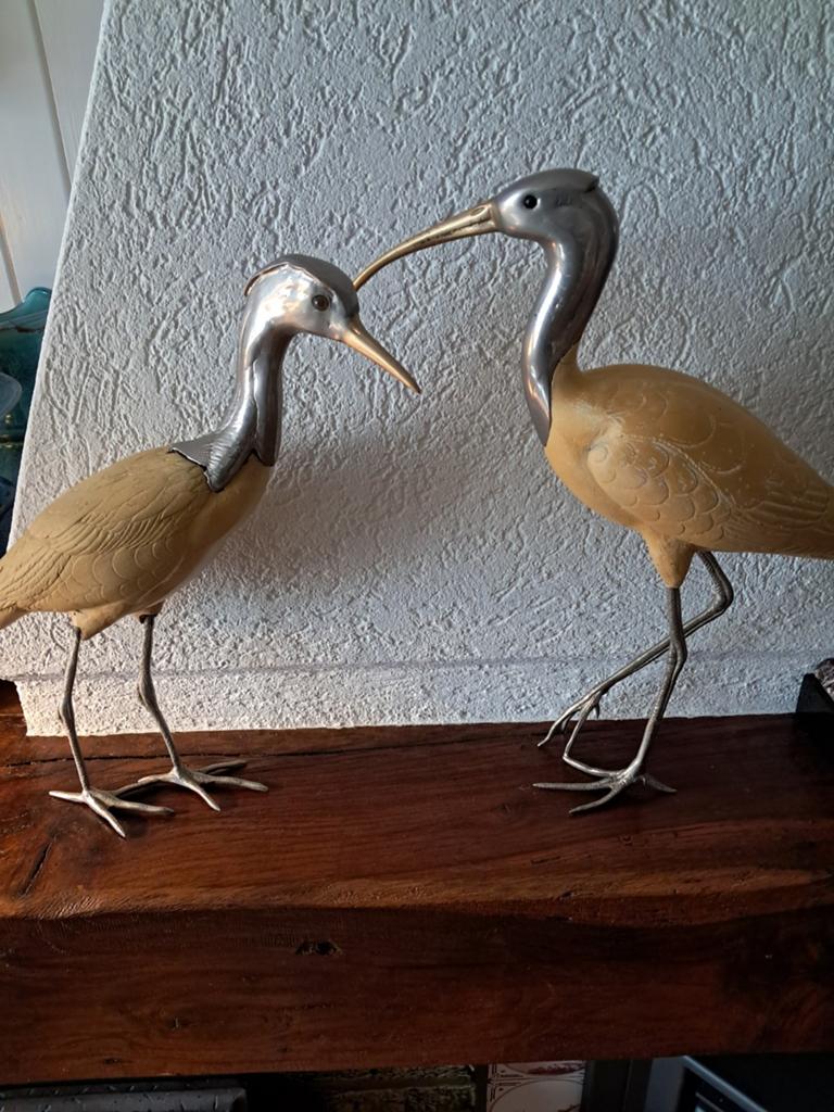 Vintage Malevolti Italië Ibis Beeld - Set van 2, Antiek en Kunst, Ophalen