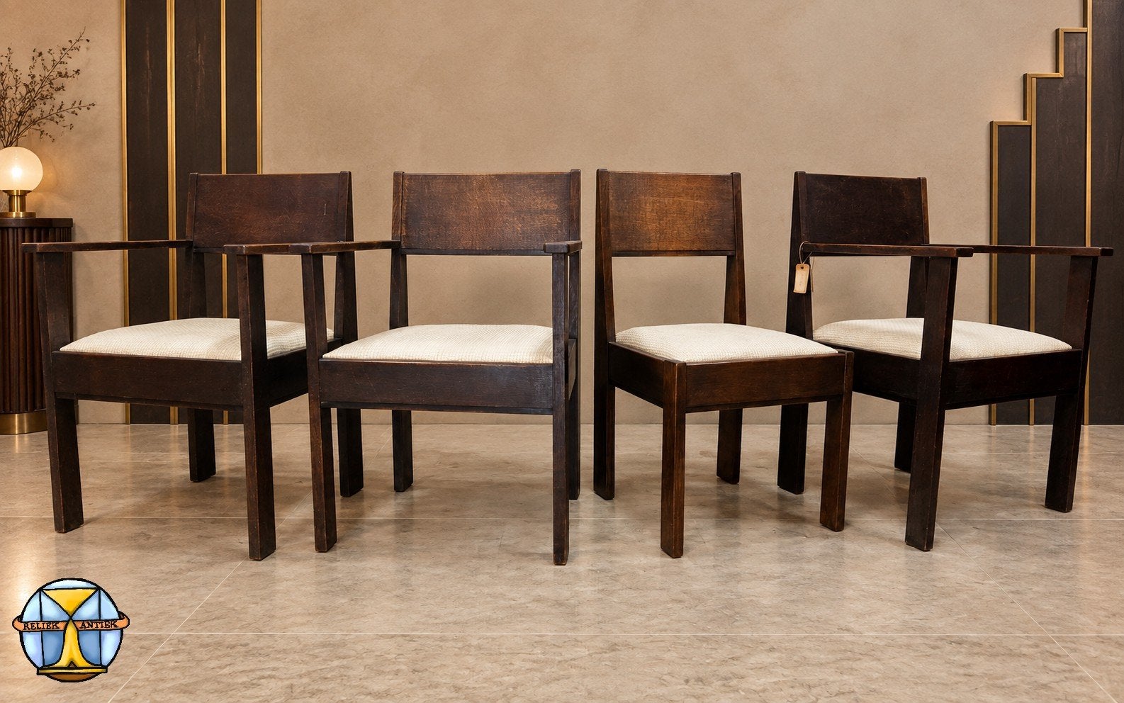 Antieke houten Hollandse Art Deco (Haagsche School) stoelen, Ophalen of Verzenden