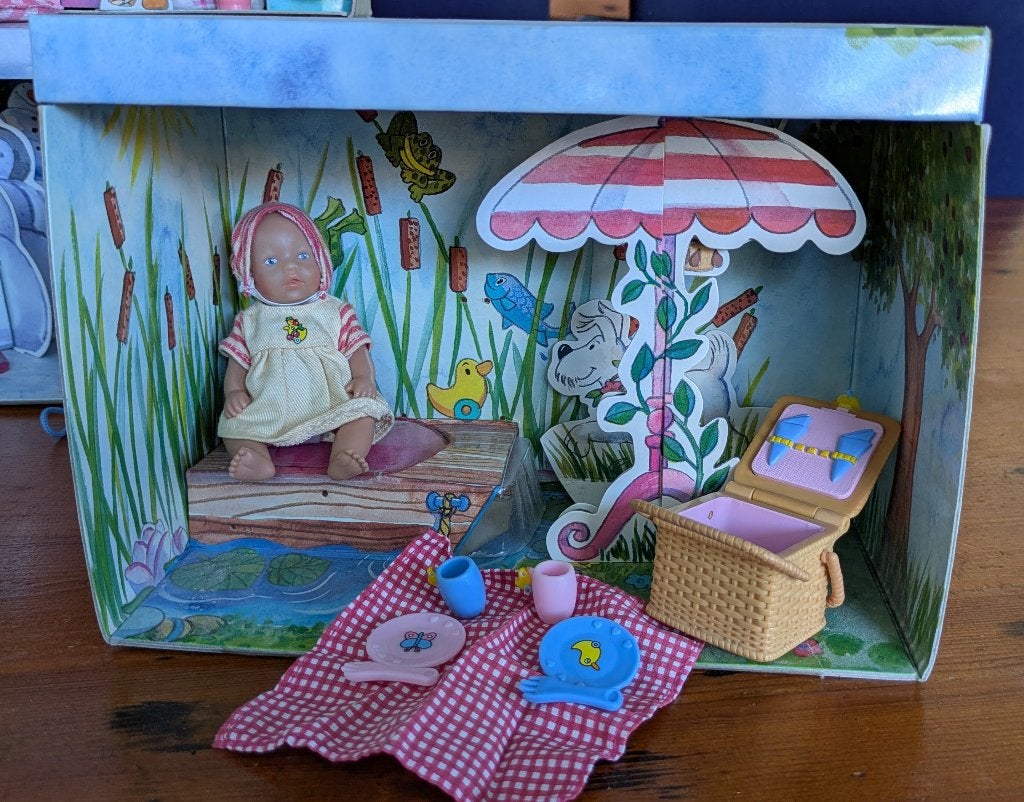 Mini Baby Born picknick, Ophalen of Verzenden, Zo goed als nieuw, Babypop