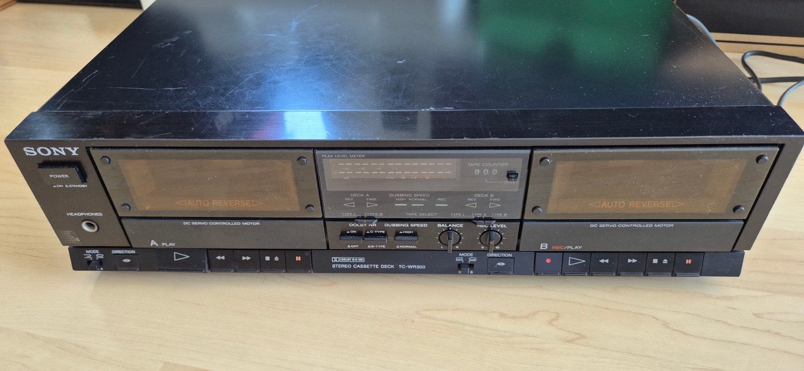 Sony TC-WR500 Stereo Cassette Deck - Dubbel Cassettedeck, Ophalen of Verzenden, Dubbel, Sony, Auto-reverse