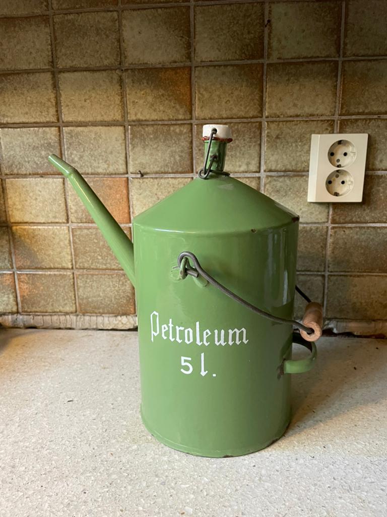 Petroleum ketel emaille groen, Ophalen of Verzenden