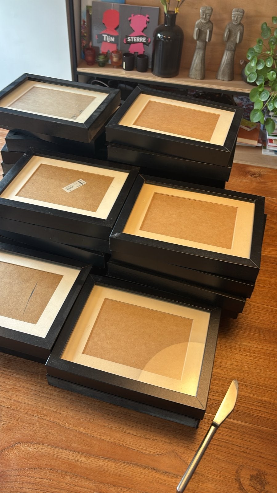 IKEA RIBBA Fotolijsten Zwart (28 stuks), Ophalen, Gebruikt, Fotolijst, Met glas