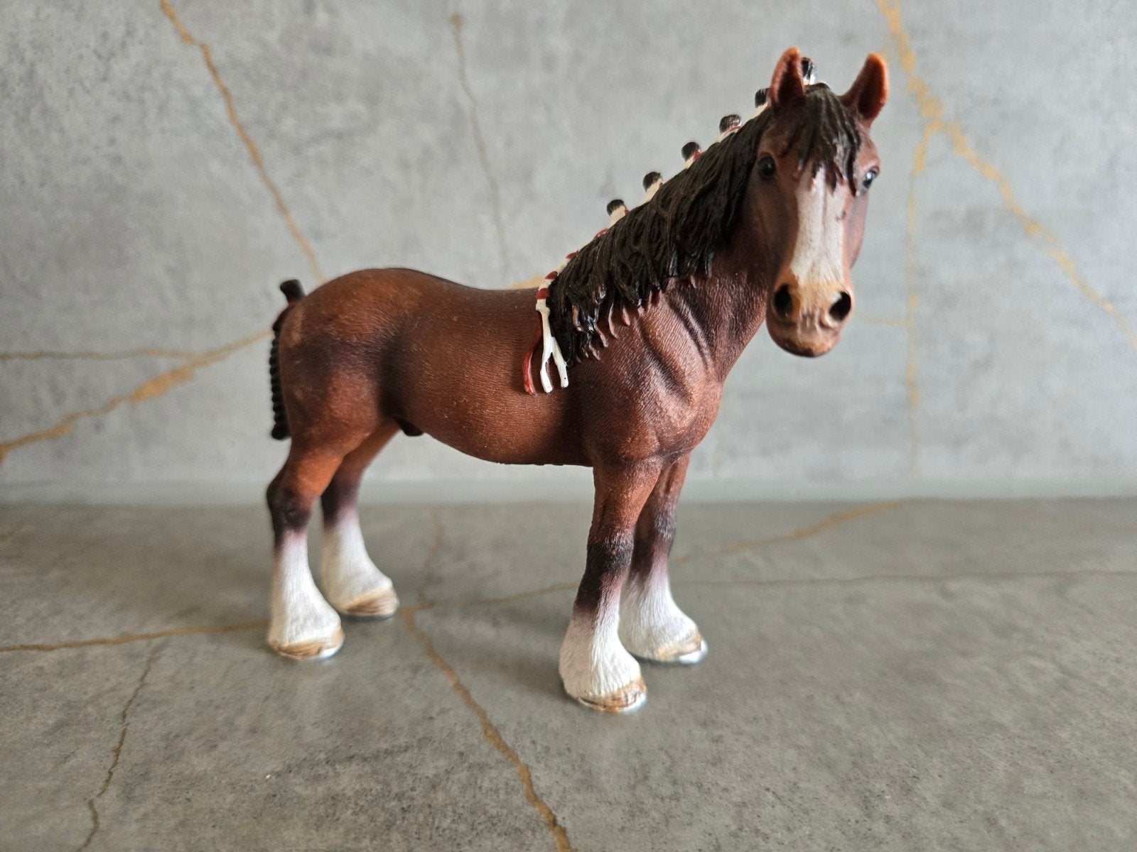 Schleich Clydesdale ruin, Ophalen of Verzenden, Zo goed als nieuw, Paard, Beeldje of Figuurtje