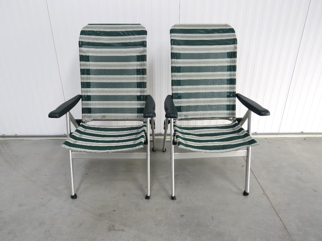 2x Brede Campingstoel Crespo - 5 standen, Caravans en Kamperen, Kampeermeubelen, Ophalen, Gebruikt, Campingstoel