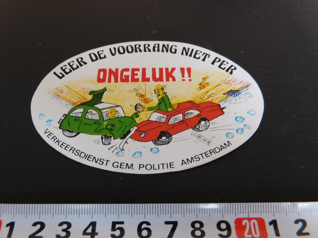sticker Politie Gemeentepolitie Amsterdam GP Verkeer MPOL484, Ophalen, Zo goed als nieuw