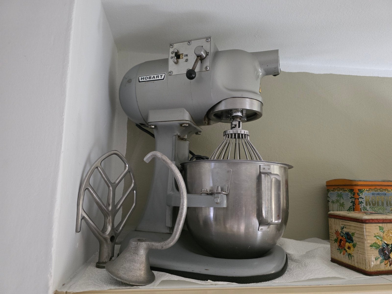 Hobart N50 Mixer - Vintage Uitstraling, Prima Staat, Ophalen, Zo goed als nieuw, 3 snelheden of meer