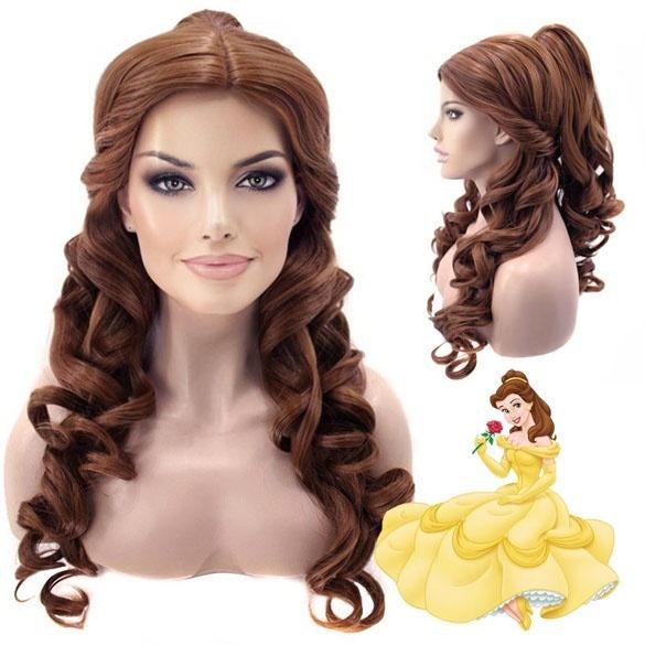 Disney Beauty and the Beast - Belle pruik, Verzenden, Nieuw, Pruik of Haarverlenging