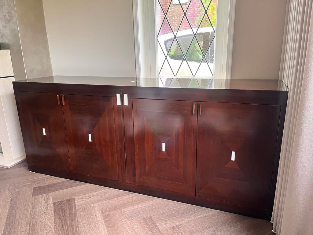 Schuitema dressoir, Ophalen, Zo goed als nieuw, 200 cm of meer, Kersenhout