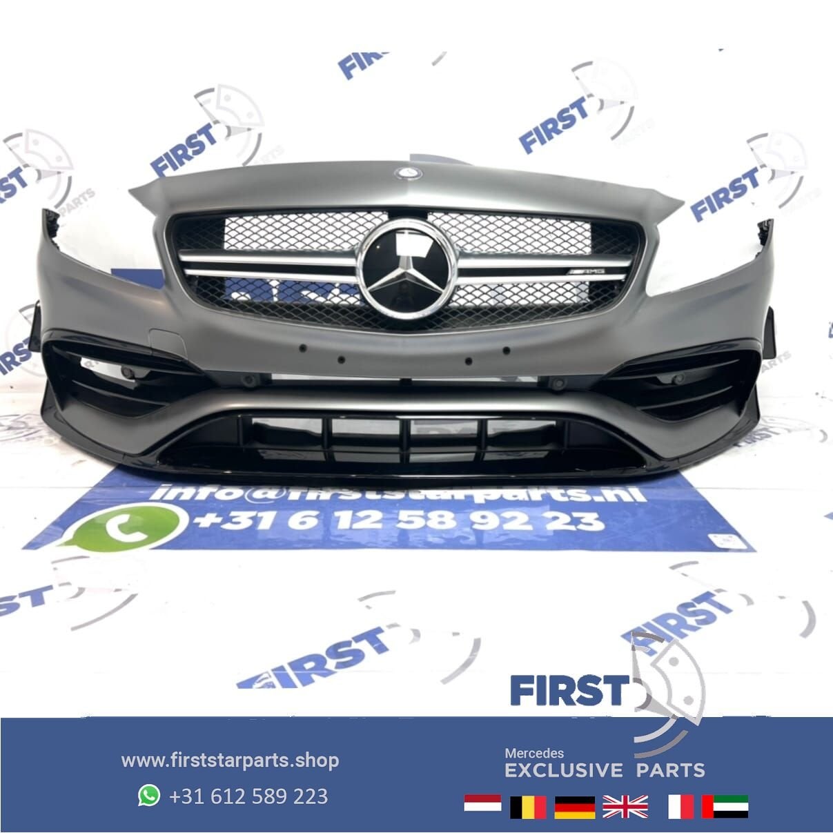W176 FACELIFT A 45 KLASSE 2018 A45 AMG AERO VOORBUMPER MAT G, Gebruikt, -, Voor, Ophalen of Verzenden