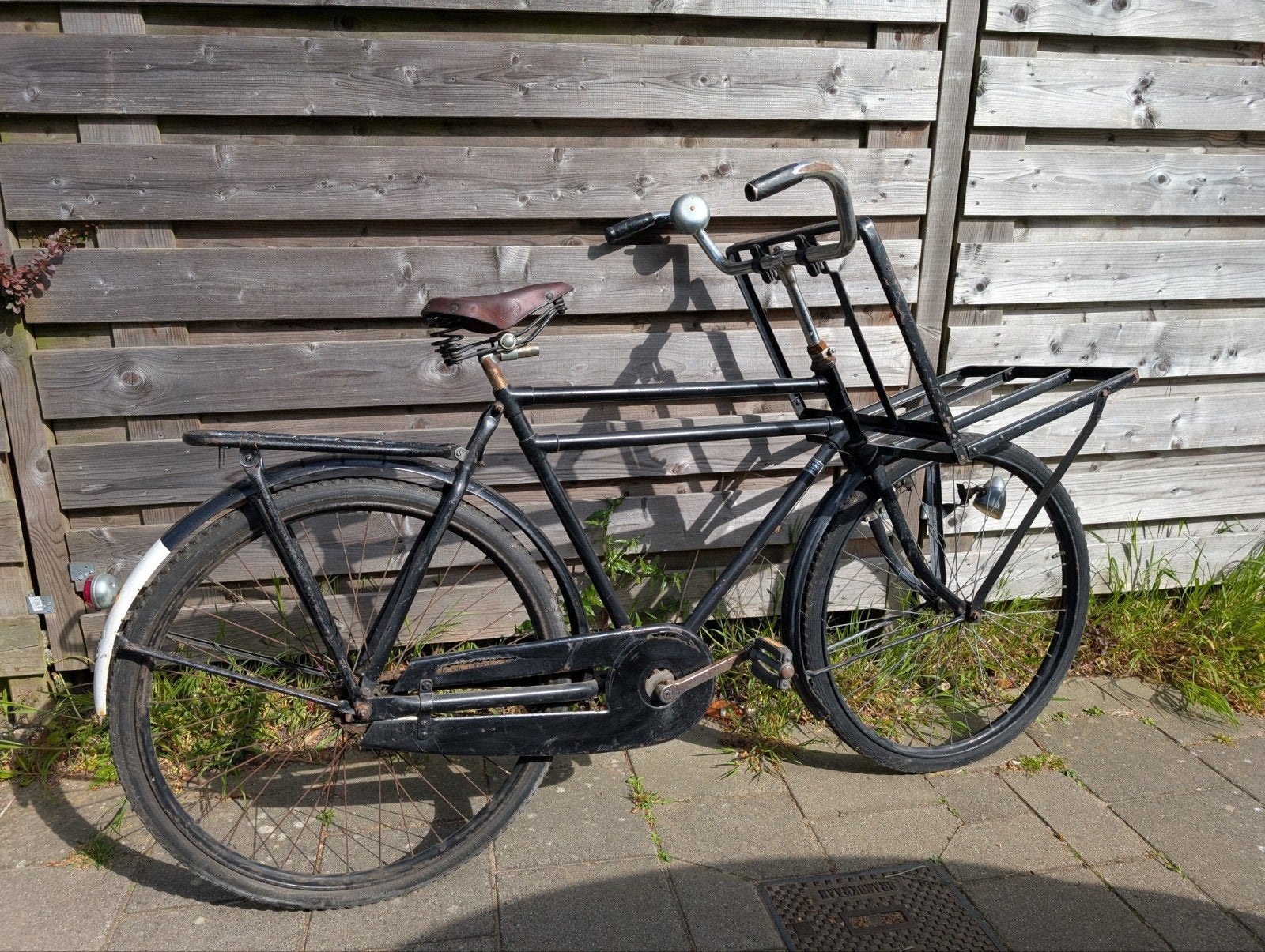 Vintage DCR Rotterdam transportfiets (~'58) met Lepper zadel, Ophalen, Terugtraprem, Jaren '50, 59 cm of meer