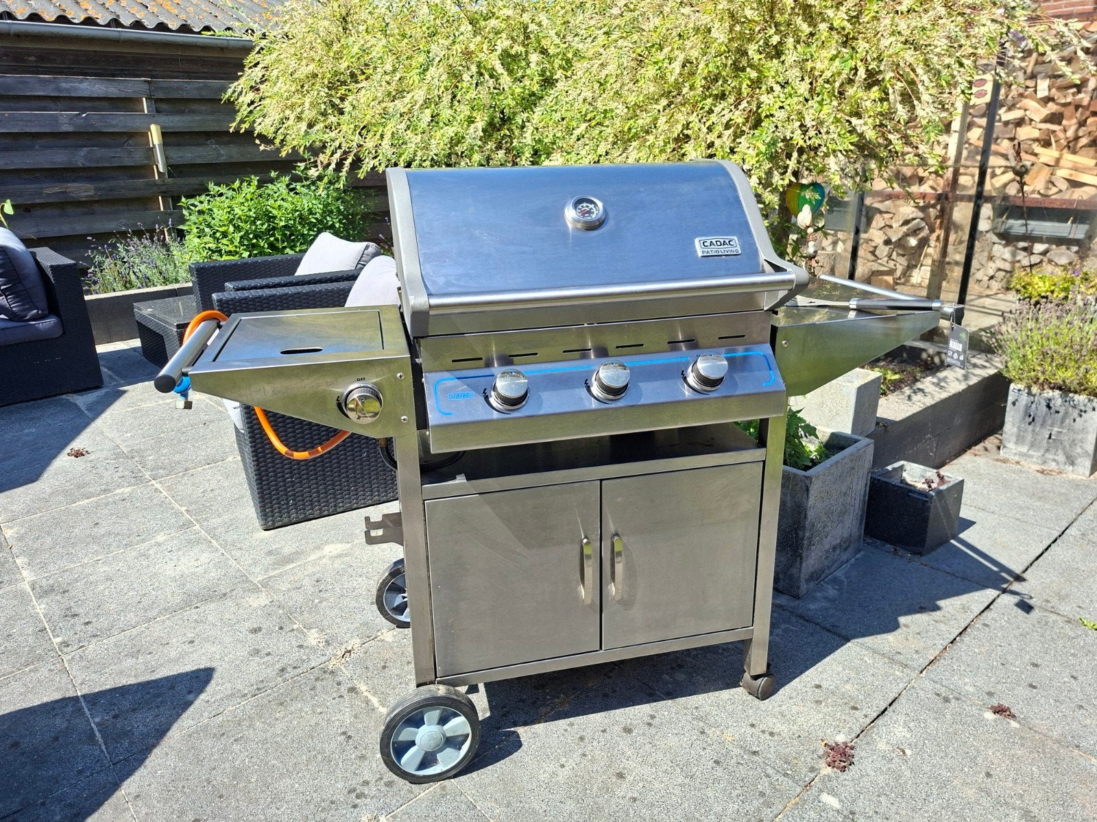 BBQ Cadac Patio Living Gasbarbecue met zijbrander, Ophalen, Gebruikt, Cadac