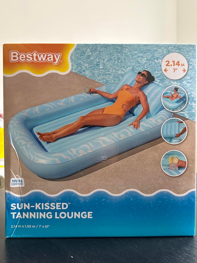 NIEUW! Bestway Ligbed Sun-Kissed – Tanning Lounge, Ophalen of Verzenden, Zo goed als nieuw