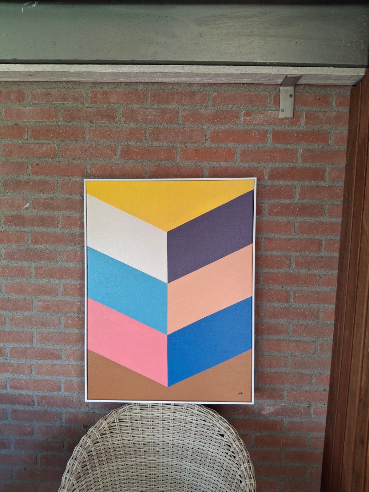 Abstract Kunstwerk:HK Livin Kleurrijk Geometrisch Schilderij, Ophalen