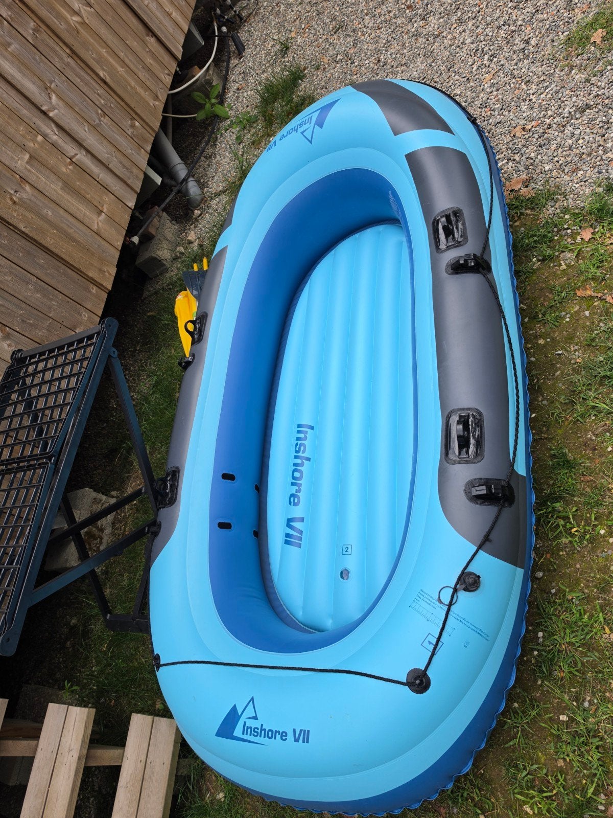 Opblaasboot Inshore VII met 2 peddels, Ophalen, Gebruikt