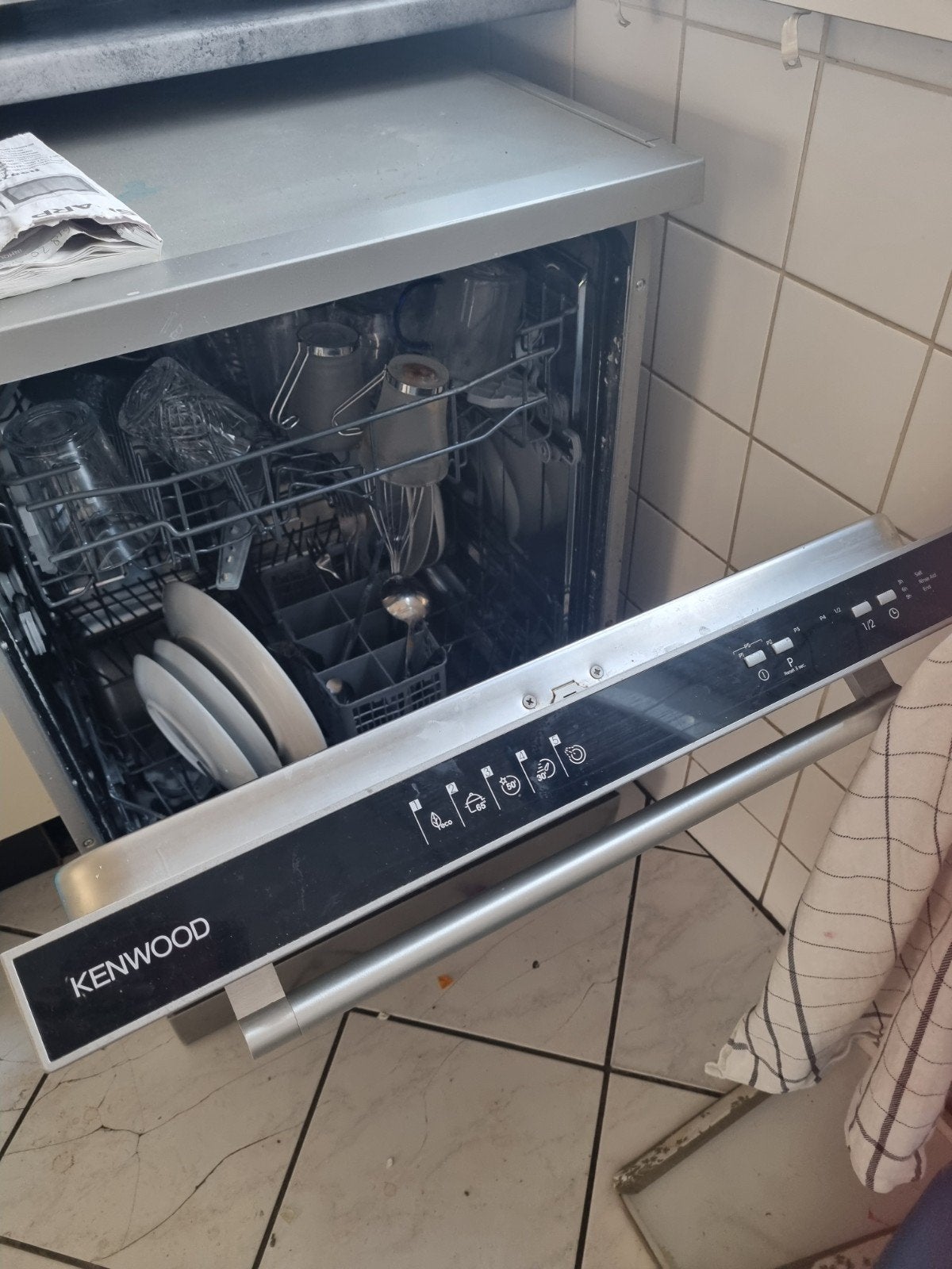 Kenwood vaatwasser - Gebruikt, werkt nog goed, Ophalen, Gebruikt, 60 cm of meer, Eco programma