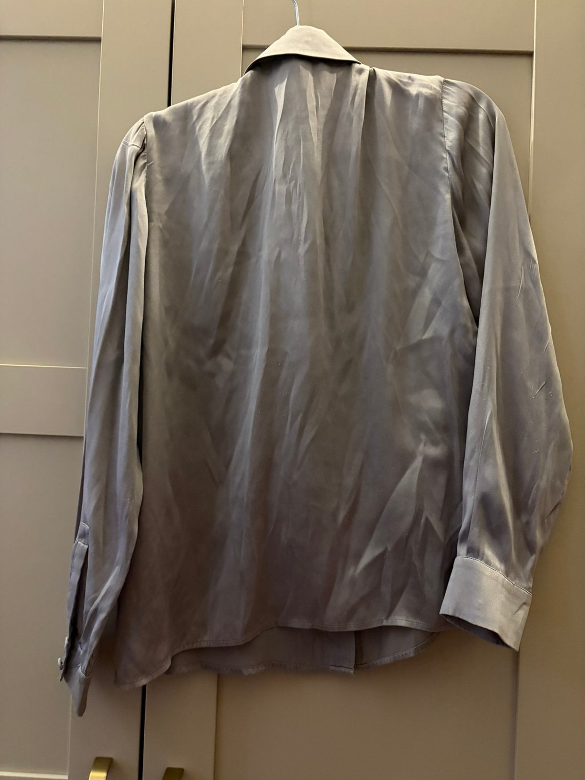 Grijze zijden blouse Dea Kudibal, Ophalen of Verzenden, Gedragen, Maat 38/40 (M), Grijs