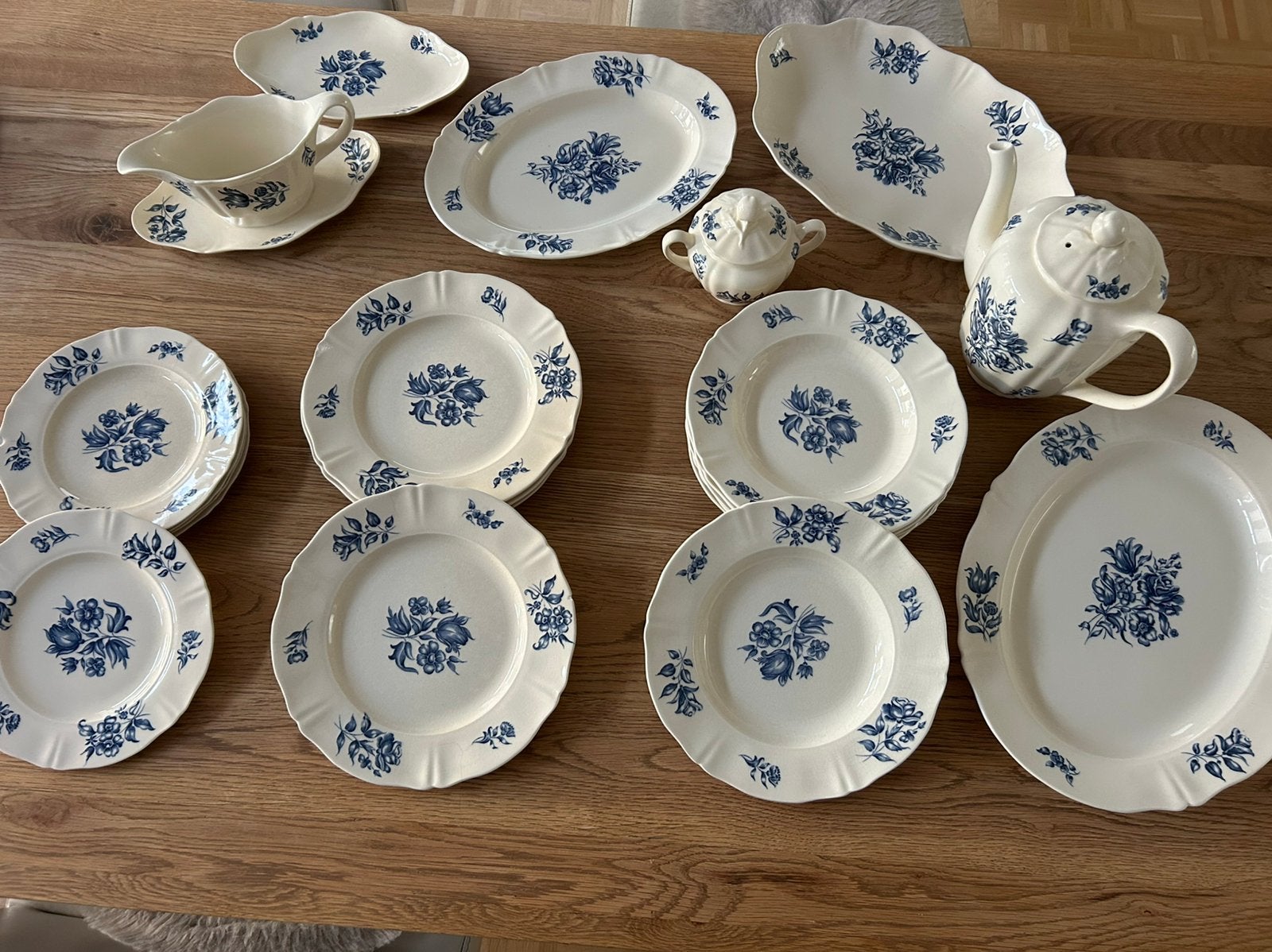 Petrus Regout – Bouquet Bleu servies | klassiek | Gebruikt, Antiek en Kunst, Ophalen
