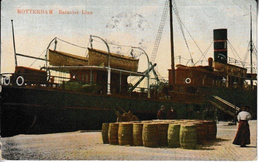ROTTERDAM - BATAVIER LINE, Ophalen of Verzenden, Voor 1920, Gelopen, Zuid-Holland