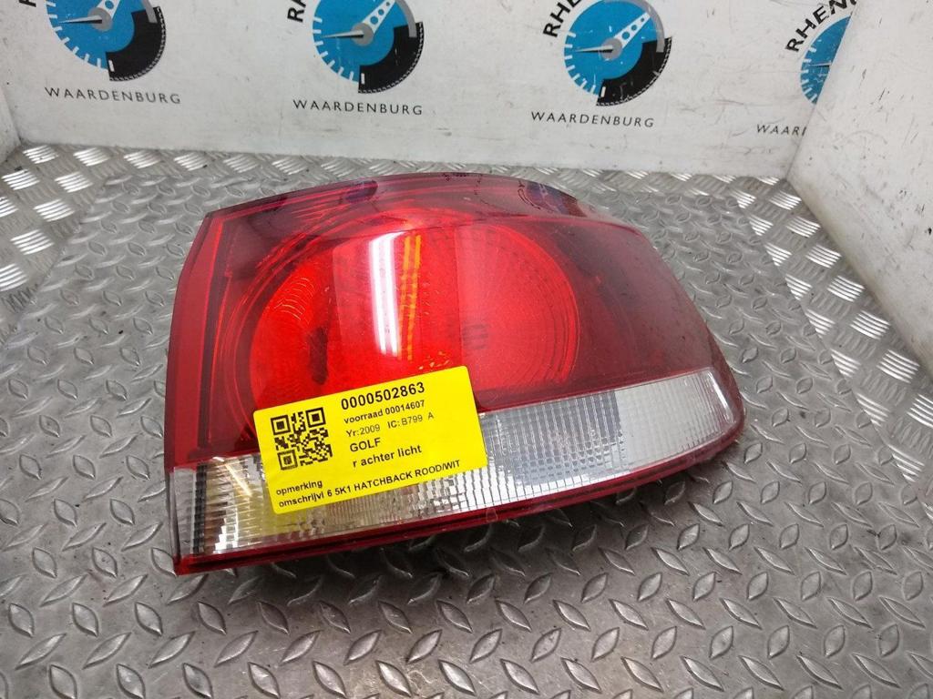 VOLKSWAGEN GOLF 1.8 TSI Highl. LE. ACHTERLICHT R 2009, Auto-onderdelen, Ophalen of Verzenden, Gebruikt, ARN erkend