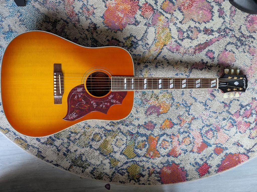Epiphone Hummingbird Inspired By Gibson Semi-Akoestisch, Muziek en Instrumenten, Ophalen, Zo goed als nieuw, Western- of Steelstringgitaar