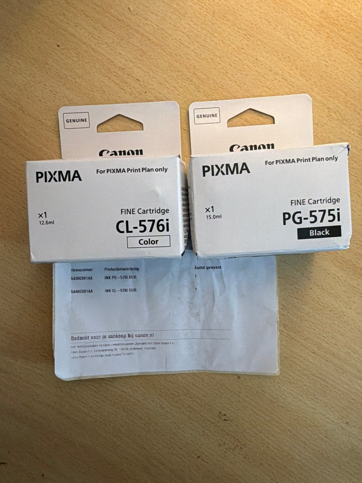 Canon Pixma FINE Cartridge CL-576i Kleur & PG-575i Zwart, Printer, Inkjetprinter, Ophalen of Verzenden, Nieuw