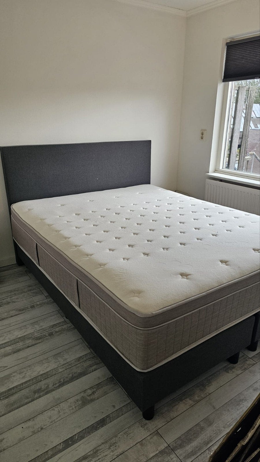 Prachtig compleet boxspring bed inclusief luxe matras – 160, Ophalen, Zo goed als nieuw, Tweepersoons, 160 cm