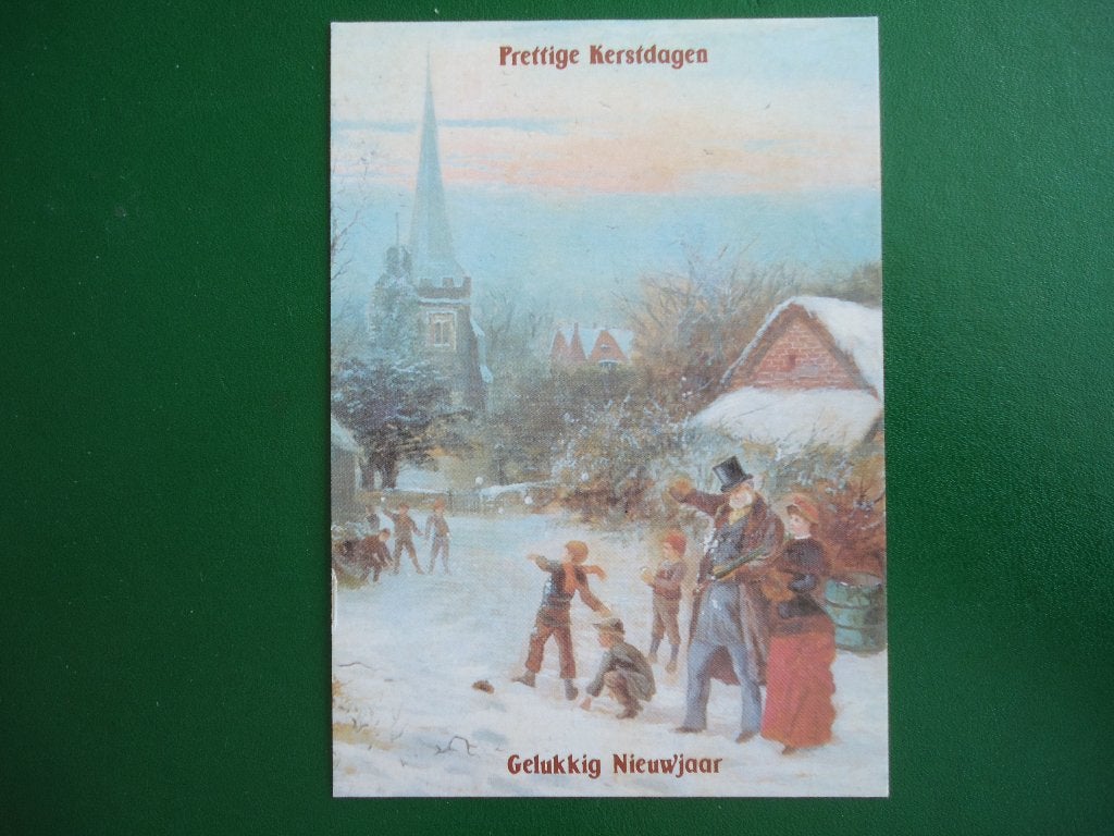 (295) Kinderkaart: Met sneeuwballen gooien, Verzenden, 1980 tot heden, Gelopen, Kinderen