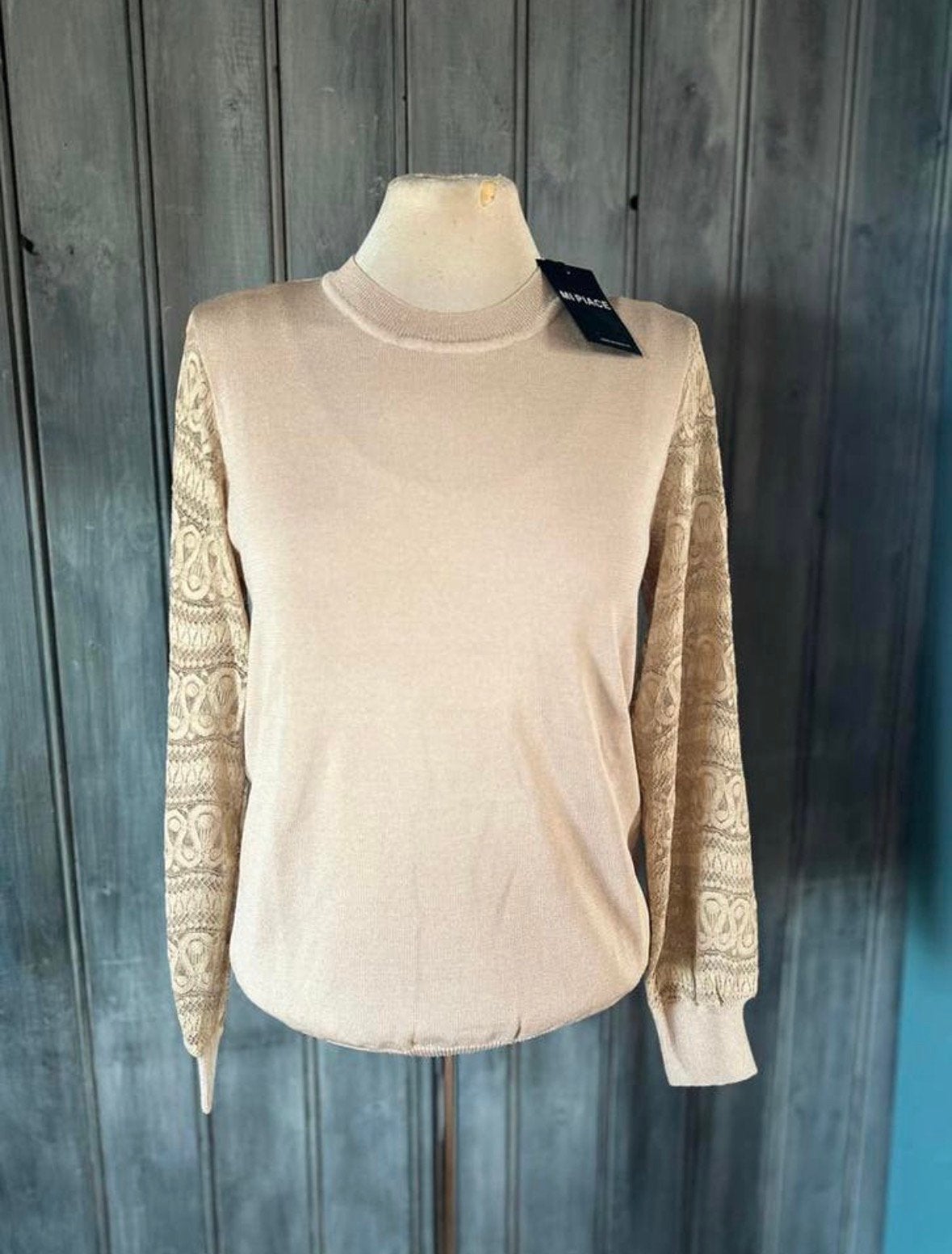 Mi Piace trui (geen travelstof)  maat: S kleur Sand, Ophalen of Verzenden, Nieuw, Maat 36 (S), Beige