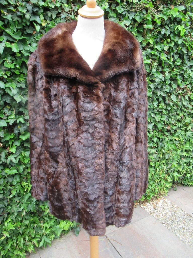 WINTERJAS zgan bruin origineel maat 42 lang 75 cm merk ABC, Geel, Maat 42/44 (L), Ophalen of Verzenden, Zo goed als nieuw