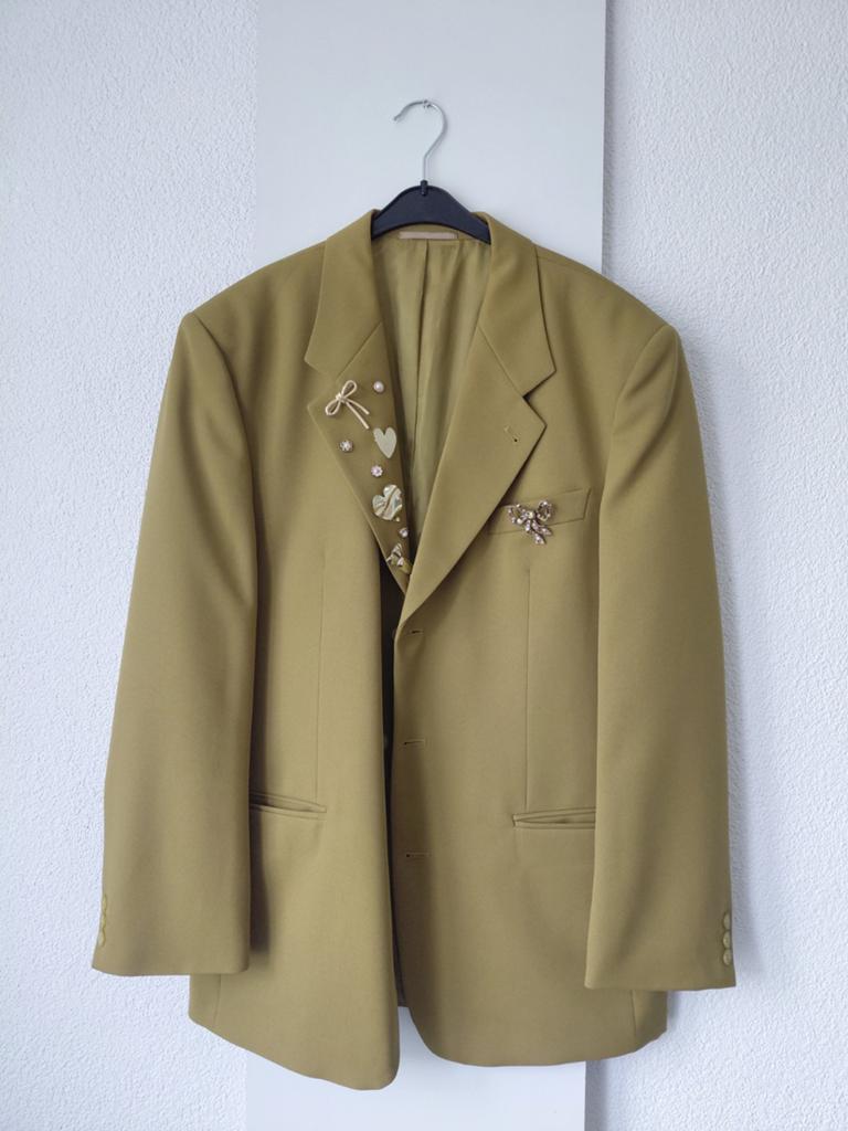Upcycled vintage oversized blazer m/l, Maat 38/40 (M), Overige kleuren, Upcycled, Ophalen of Verzenden