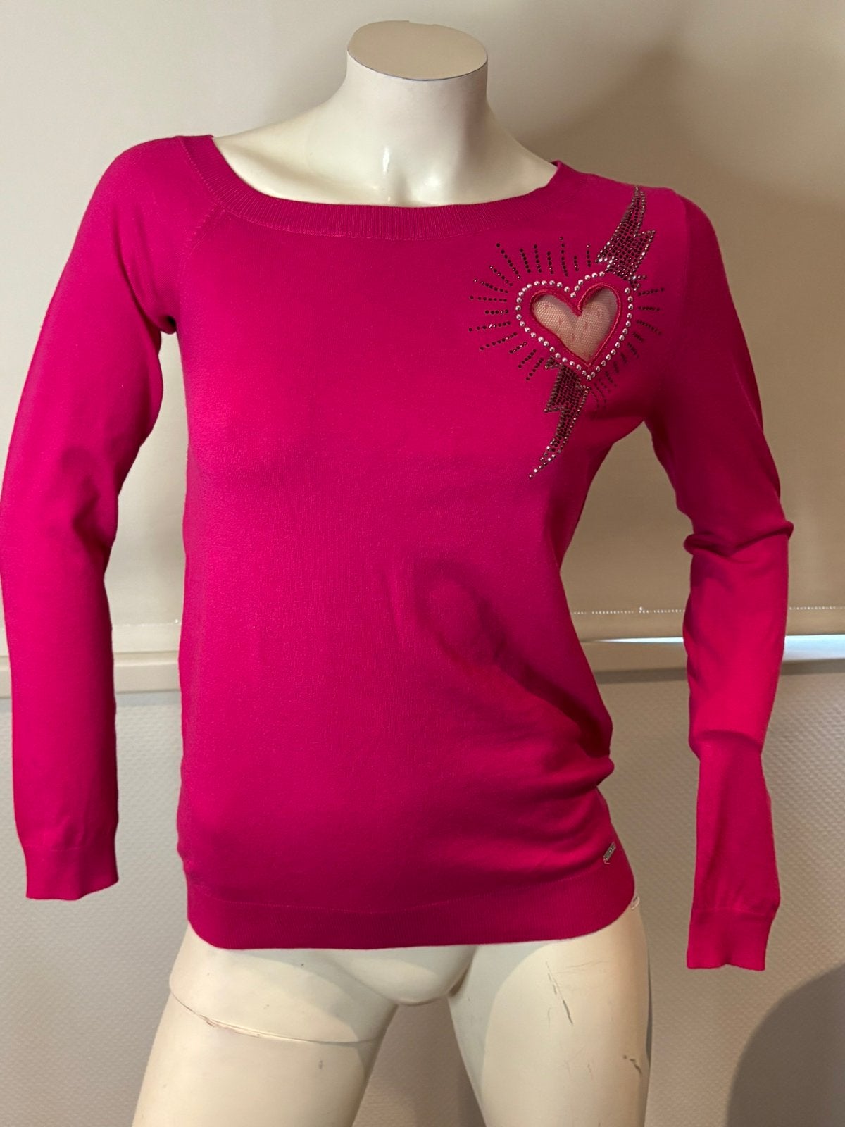 Liu Jo trui met opgewerkt hart maat S, Kleding | Dames, ., Ophalen of Verzenden, Zo goed als nieuw, .