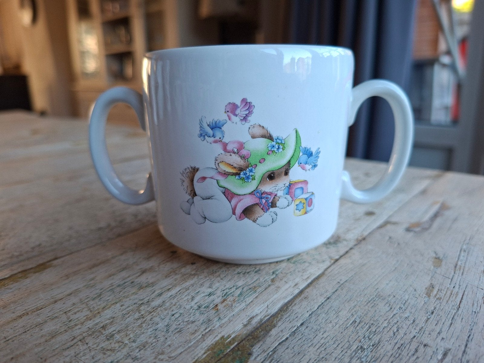 Vintage Engelse Kinderbeker, Ophalen of Verzenden
