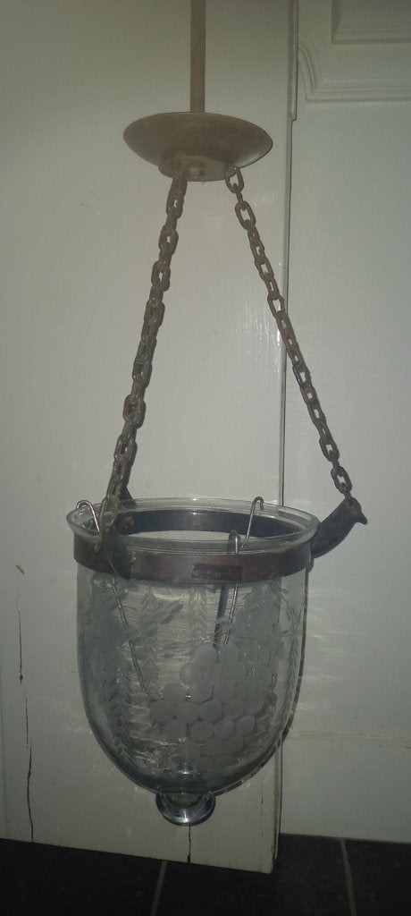 2x Dewan's collection Bell jar hanglamp lantaarn lamp India, Ophalen of Verzenden, Gebruikt, Glas