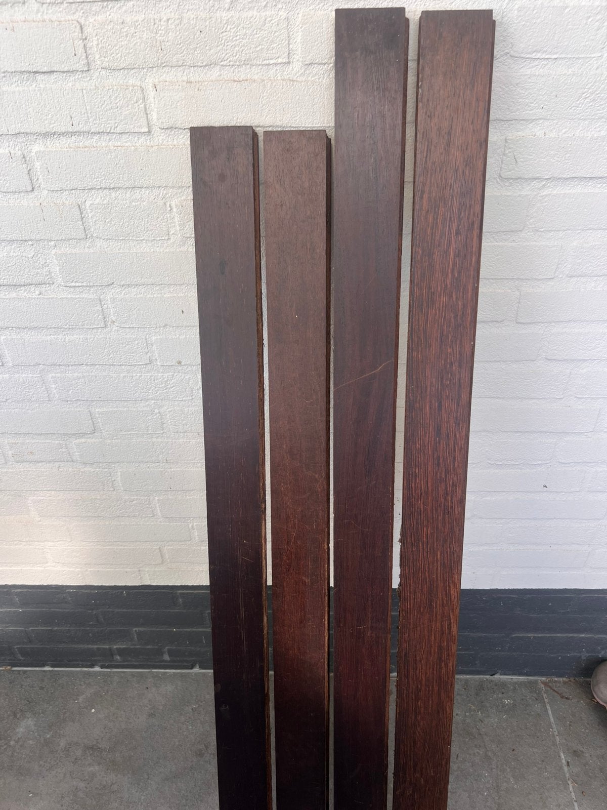 Wengé houten vloer, Tuin en Terras, Ophalen, Gebruikt, Planken, Hardhout