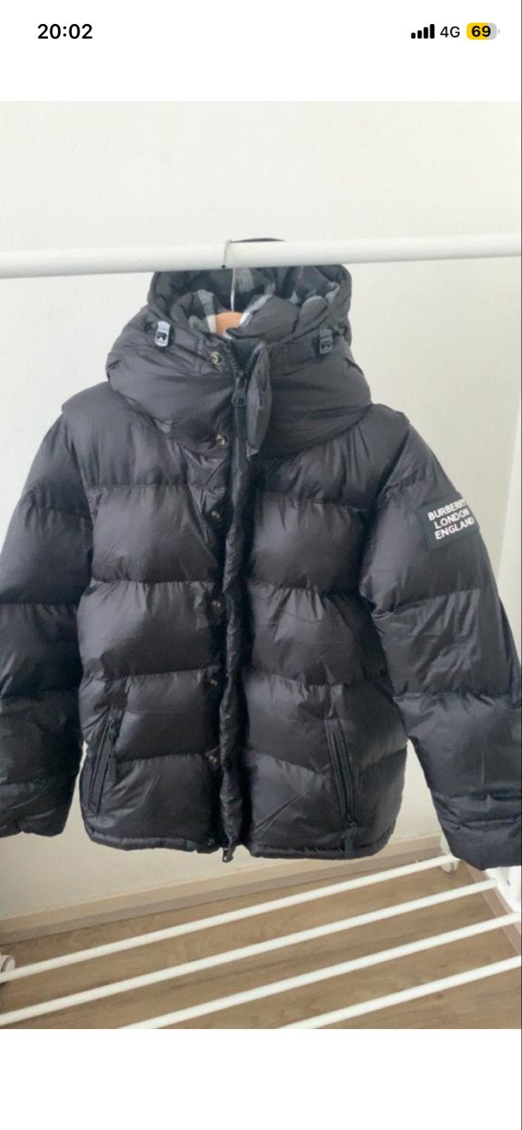 Burberry Puffer Jas - Zwart, Ophalen of Verzenden, Zo goed als nieuw, Maat 38/40 (M), Zwart